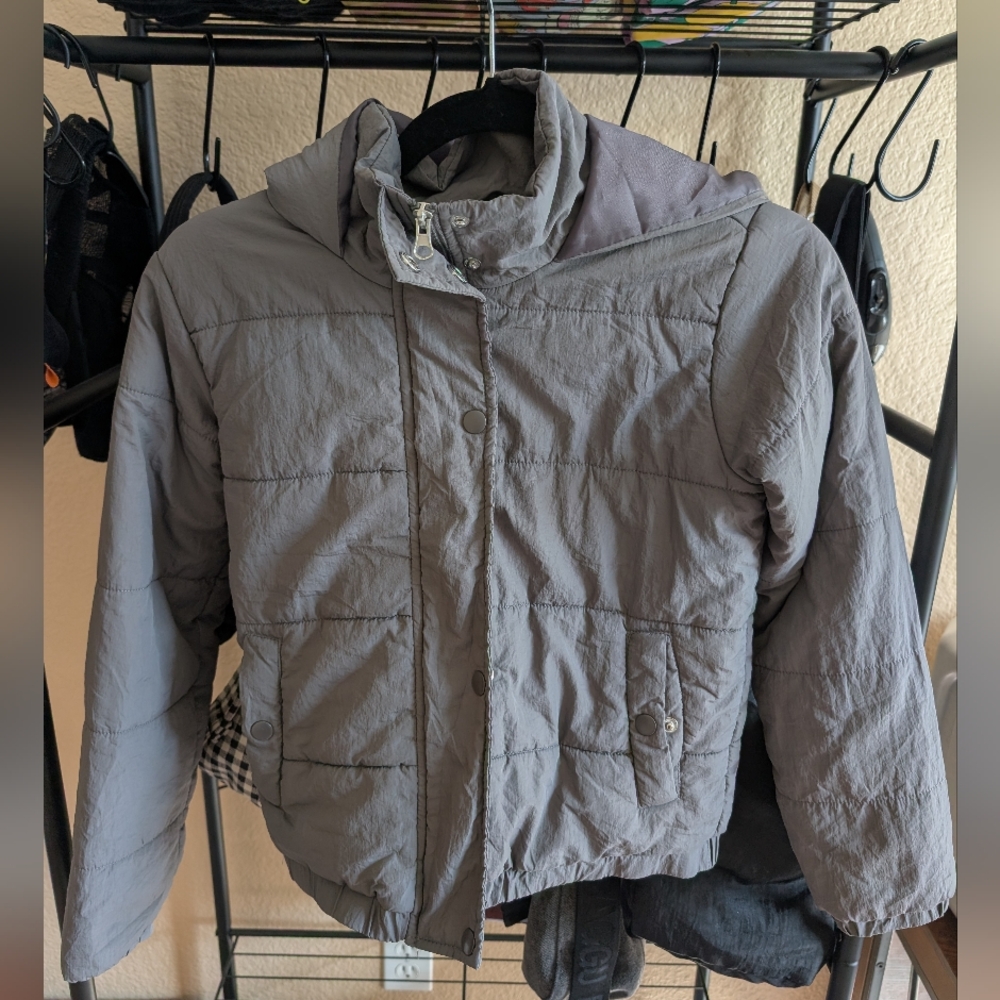 Full Tilt Charcoal Puffer Jacket